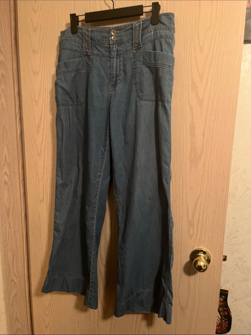 Style & Co. High-Rise Wide-Leg Jeans in Light Blue